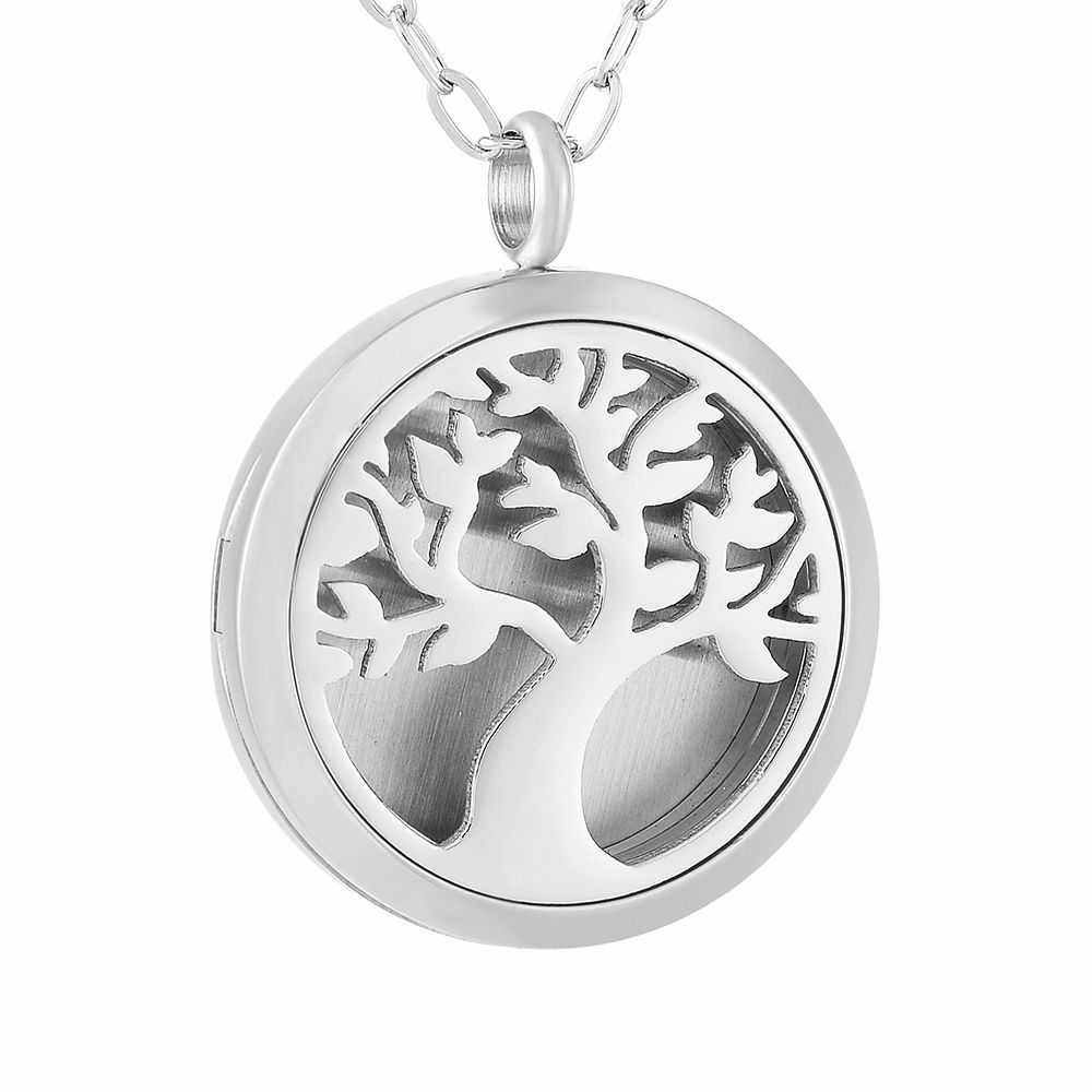 Aromatherapy Jewelry Tree Perfume Locket Essential Oli Diffuser Necklace